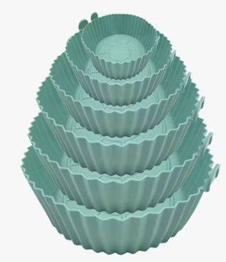 Silicone Air Fryer Liners (6 pcs)(Grey) - DMC Wholesale