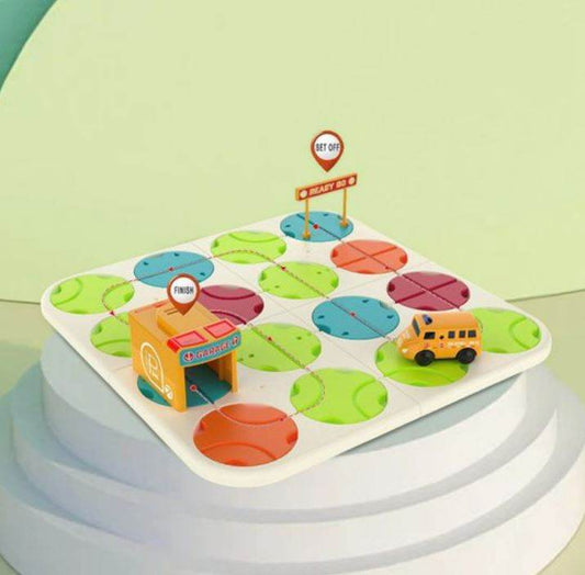 Brain Teaser Puzzles Maze Race Track (School Bus) - DMC Wholesale