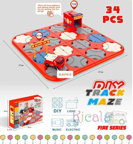 Brain Teaser Puzzles Maze Race Track (Fire) - Alt View