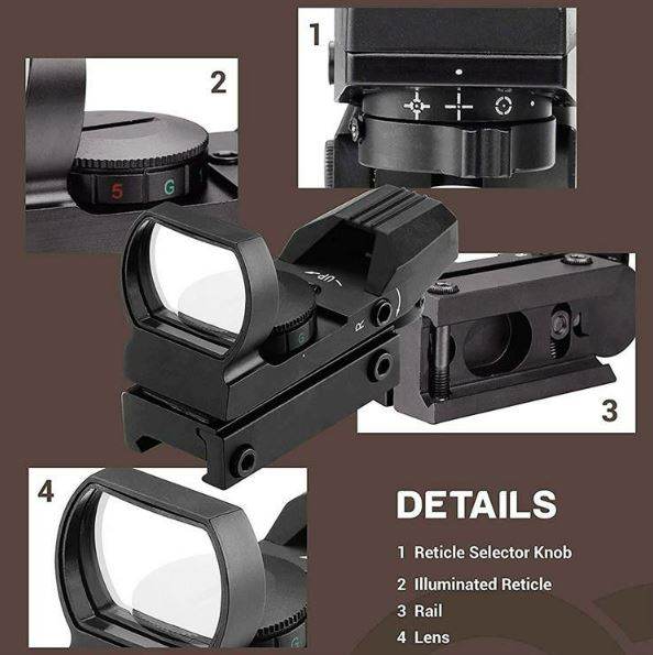 Holographic Tactical Sight Red Dot Sight Scope - DMC Wholesale