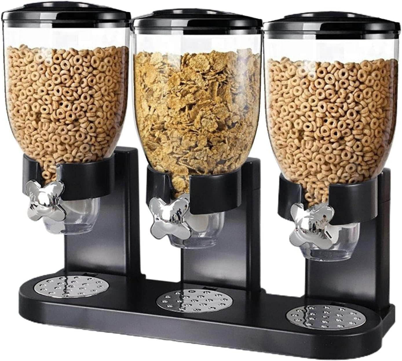 Triple Canister Dry Food Dispenser - DMC Wholesale