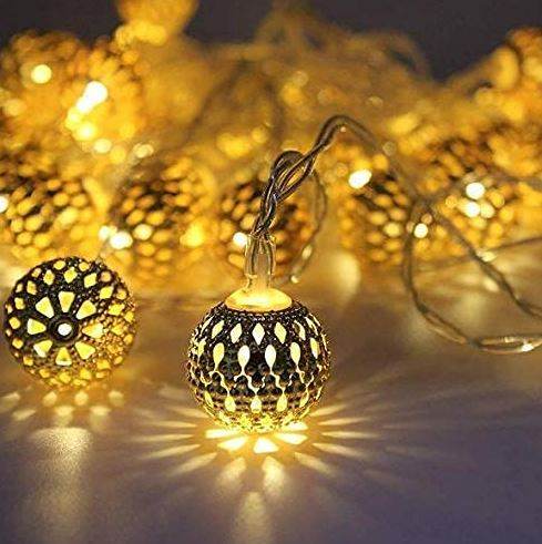Heritage Ball Decorative String Lights (10L)(3m)(Yellow) - DMC Wholesale