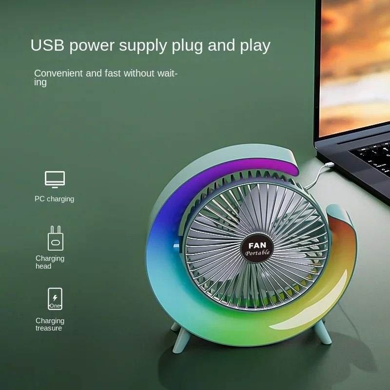 Colourful Desktop USB Mini Fan - DMC Wholesale