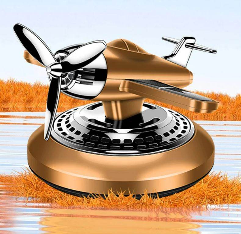 Solar Plane Car Rotating Air Freshener - DMC Wholesale