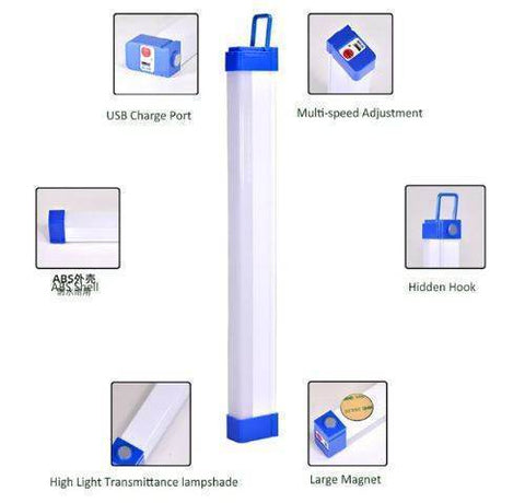 Rechargeable Portable LED Tube Light (32cm) - Alt View