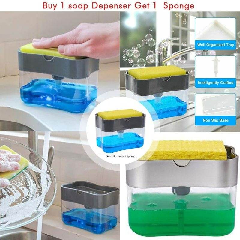 Soap Dispenser and Sponge Caddy - DMC Wholesale