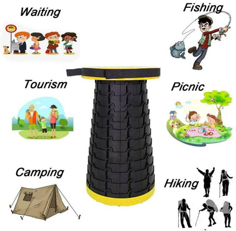 Retractable Telescopic Portable Camping Seat - Alt View