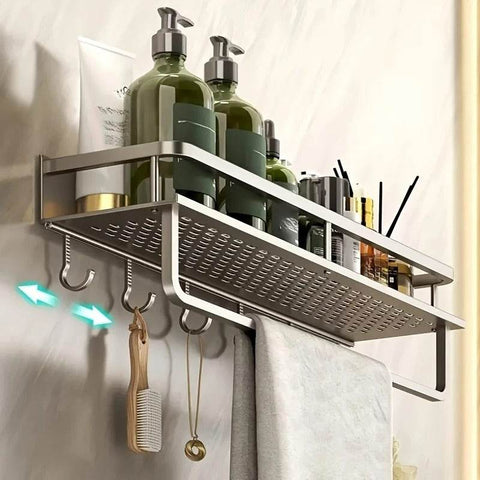 Towel Rod Wall Mounted Storage Rack (60cm) - Alt View