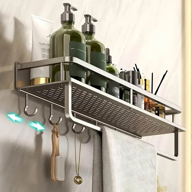 Towel Rod Wall Mounted Storage Rack (50cm) - DMC Wholesale