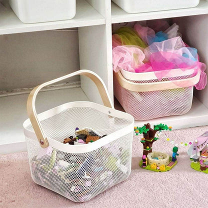 Steel Wire Basket With Handle (Small) - DMC Wholesale