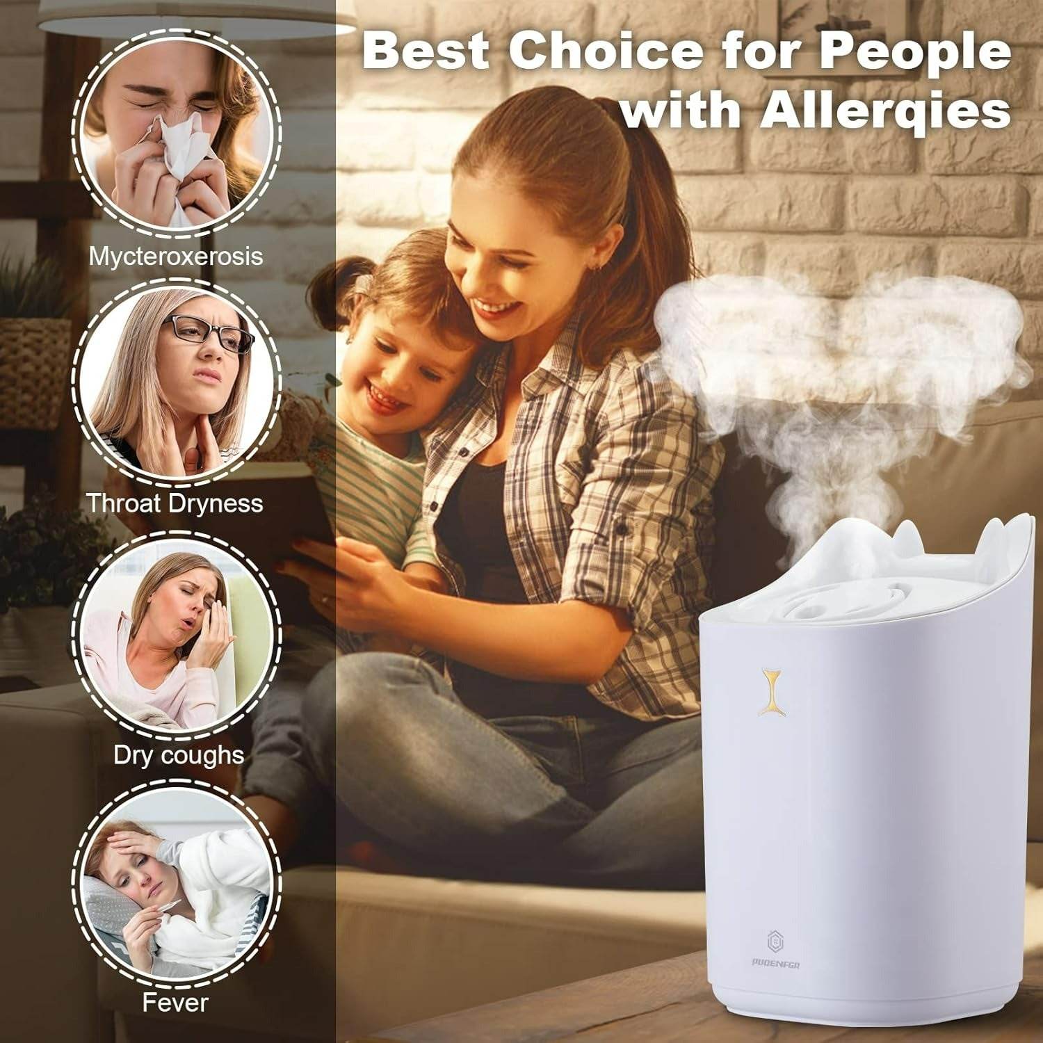 Large Beautiful Mood Two Way Port Humidifier (3.3L) - DMC Wholesale