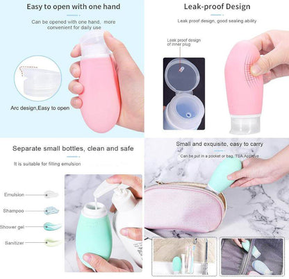 Silicone Travel Bottle Set (4 pcs)(90ml) - DMC Wholesale