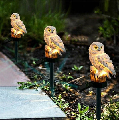 Owl Shape Light LED Solar Garden Light (White) - DMC Wholesale