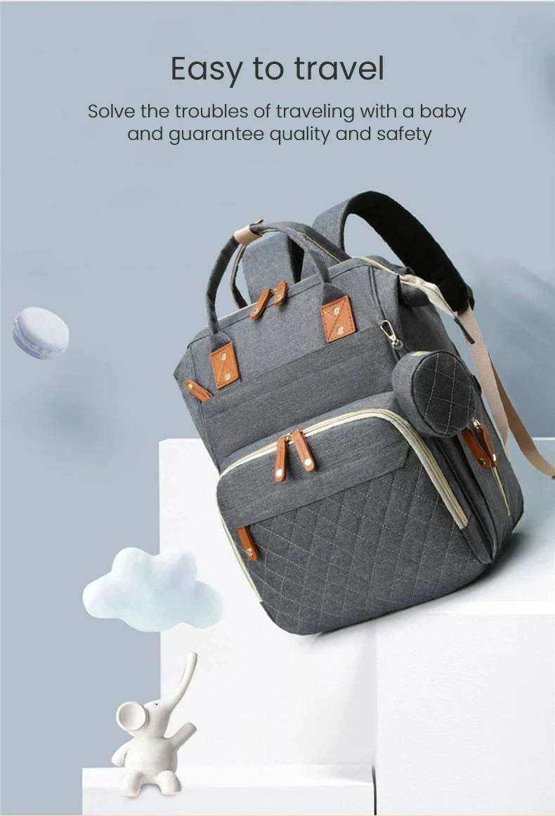 Multifunctional Bassinet Nappy Bag (Grey) - DMC Wholesale