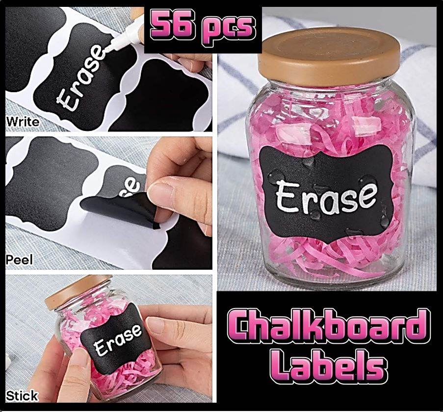 Chalkboard Labels (56pcs) - DMC Wholesale