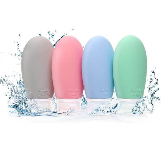 Silicone Travel Bottle Set (4 pcs)(90ml) - DMC Wholesale