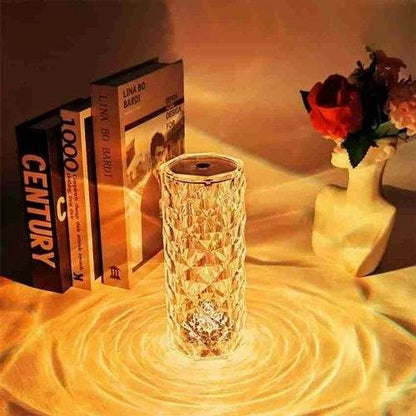 Acrylic Diamond Rose Lampshade Table Lights (Yellow) - DMC Wholesale