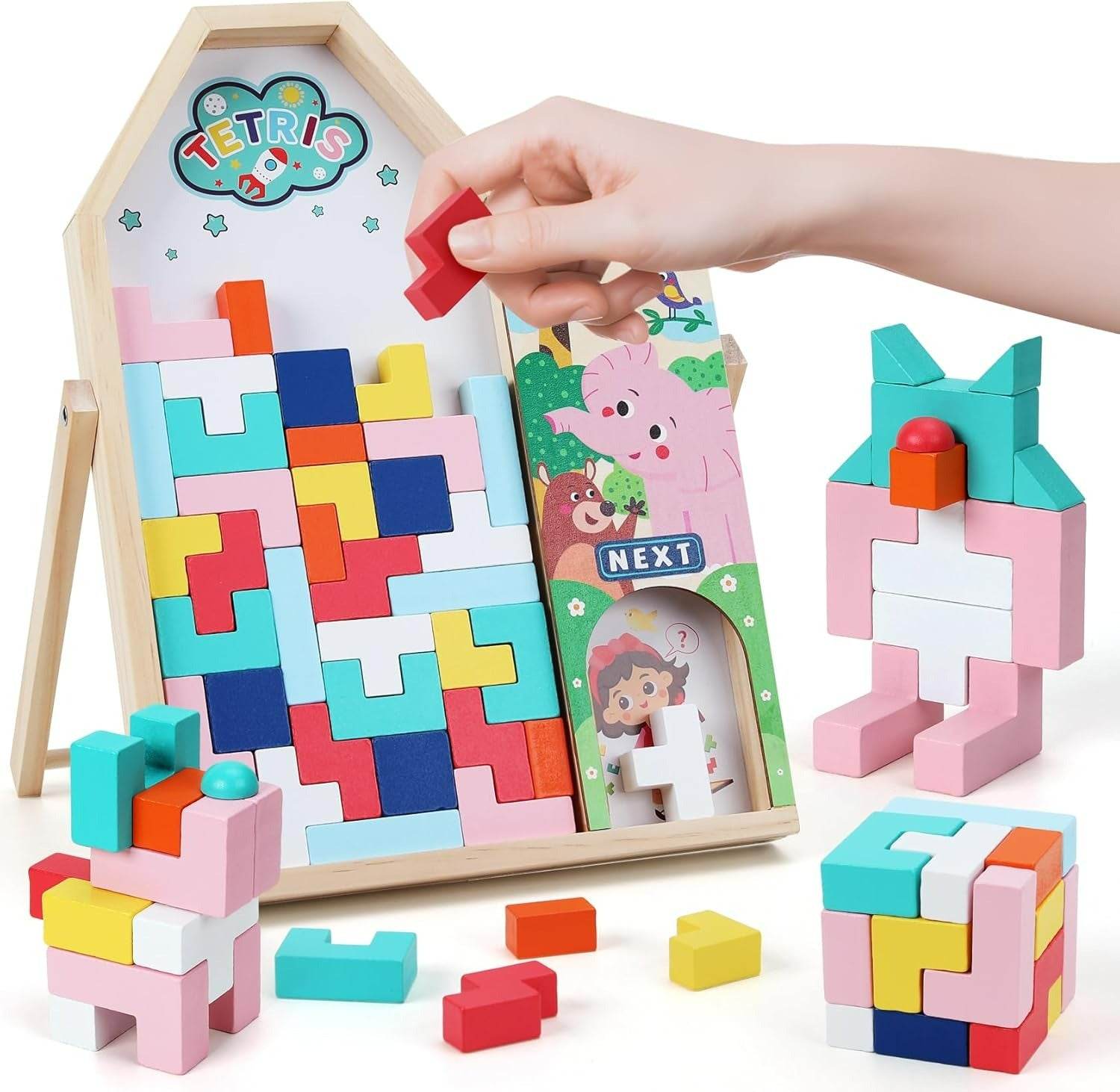 Multifunctional 3D Tetris Wooden Board - DMC Wholesale
