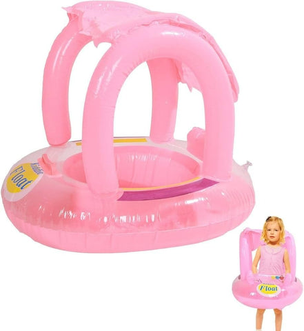 Baby Pool Float with Sunshade - Alt View