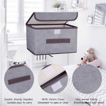 Folding Non-Woven Storage Box With Handle Set (2 pcs)