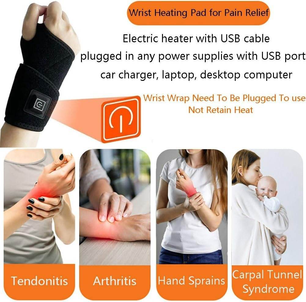 Adjustable USB Heating Wrist Brace - DMC Wholesale
