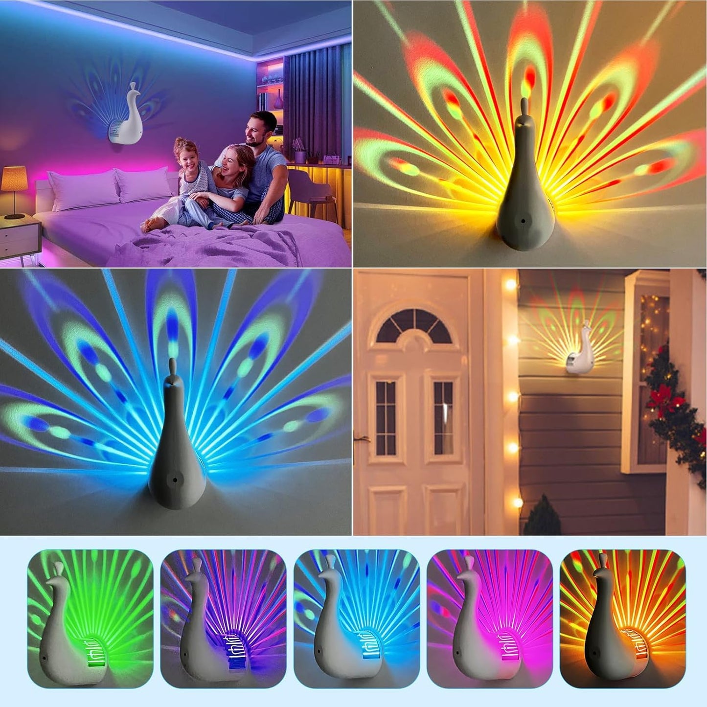 Peacock Projection Lamp
