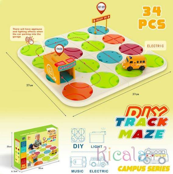 Brain Teaser Puzzles Maze Race Track (School Bus) - DMC Wholesale