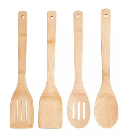 Bamboo Spatula And Spoon Set (4 pcs) - Alt View
