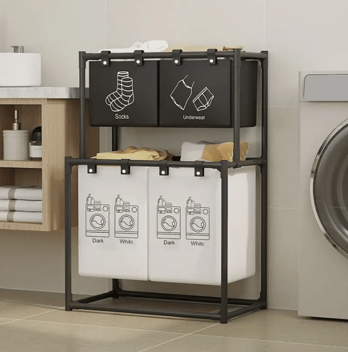 4in1 Laundry Sorter Basket (2 Tier) - DMC Wholesale
