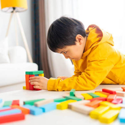 Wooden Stacking Tumbling Tower Blocks (Colourful) - DMC Wholesale