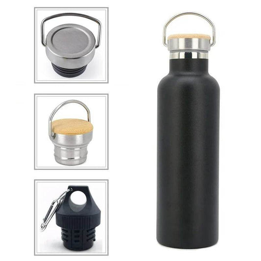 Vacuum Insulated Thermos Bottle With Carry Handle (750ml) - DMC Wholesale