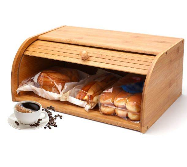Large Bamboo Bread Bin - DMC Wholesale