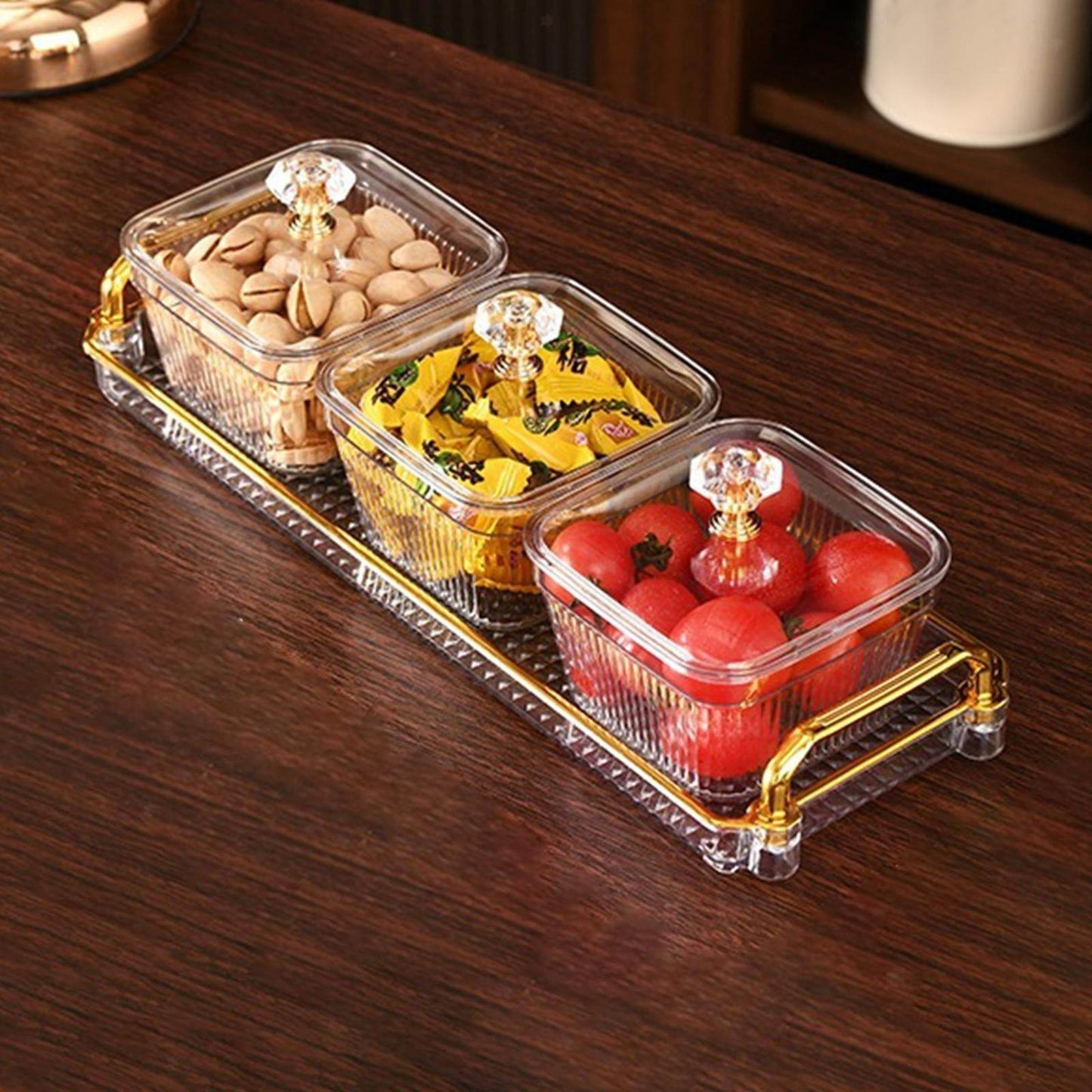 Multifunctional Snacks Dish Tray (3 Bowls) - DMC Wholesale