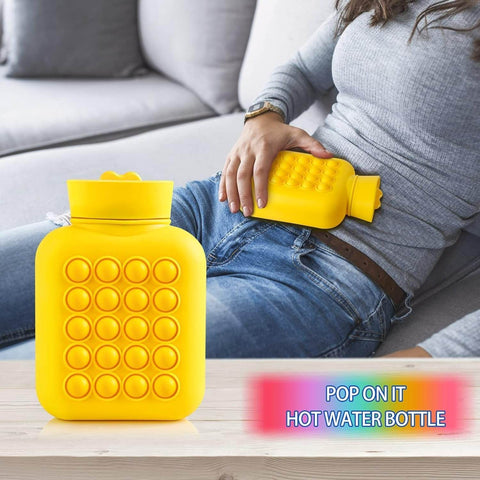 Hot And Cold Compress Water Bottle Pop-It Bag  (500ml)(Yellow)