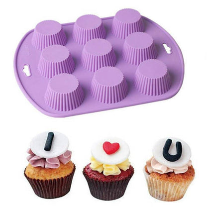 Silicone Cupcake Mold (9 cups) - DMC Wholesale