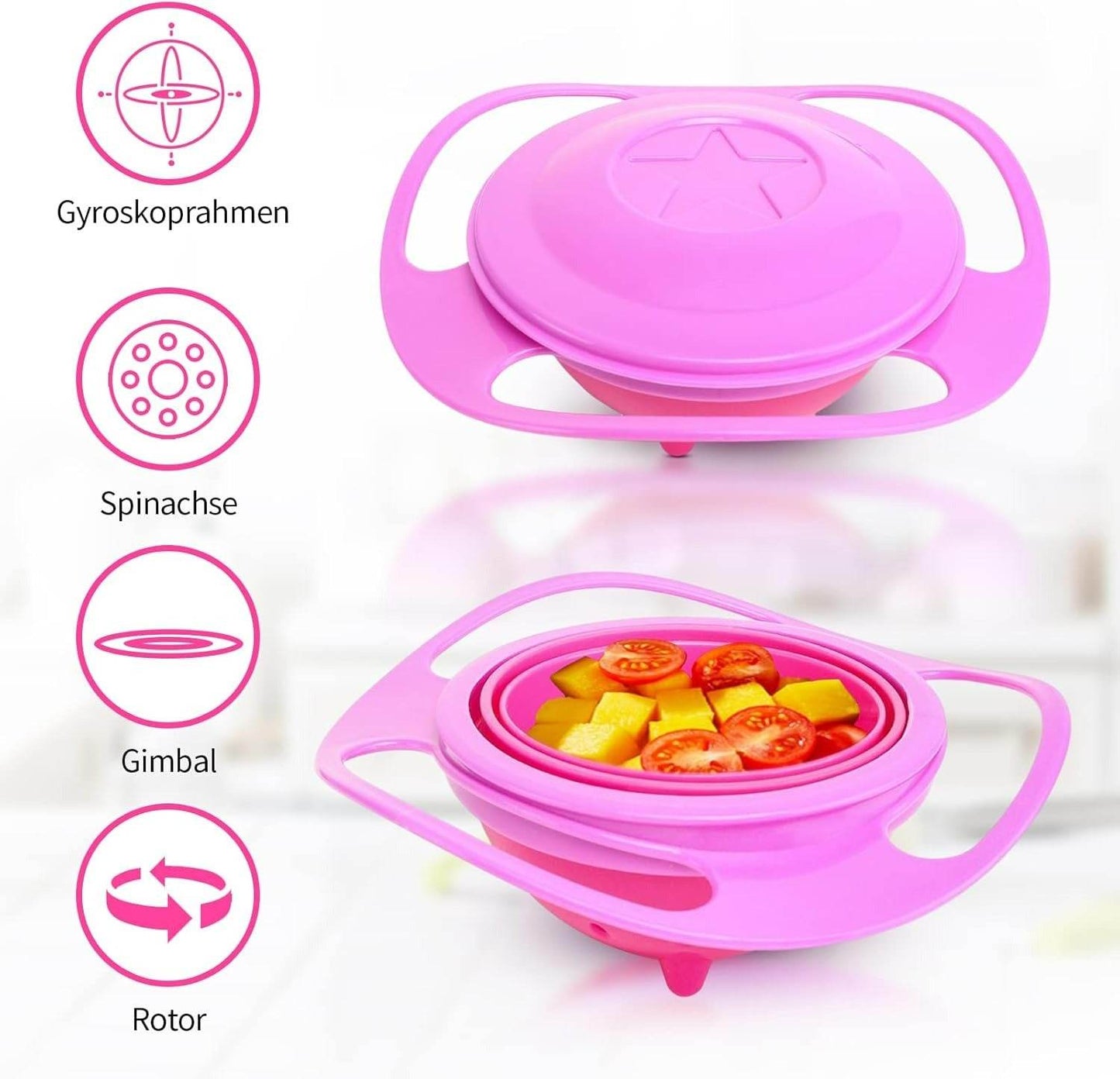 Non Spill Toddler Gyro Bowl - DMC Wholesale