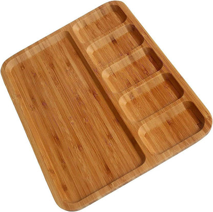 Bamboo Appetizer Platter (6 Compartment) - DMC Wholesale