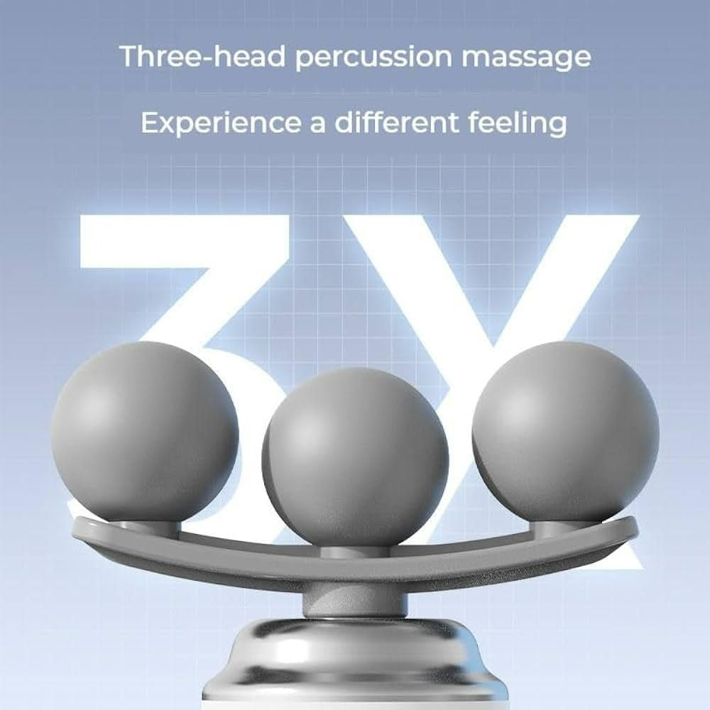 Triple‑Head Fascia Massage Gun
