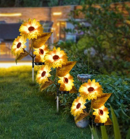 Solar LED Waterproof Sunflower Garden Light (2pcs) - DMC Wholesale