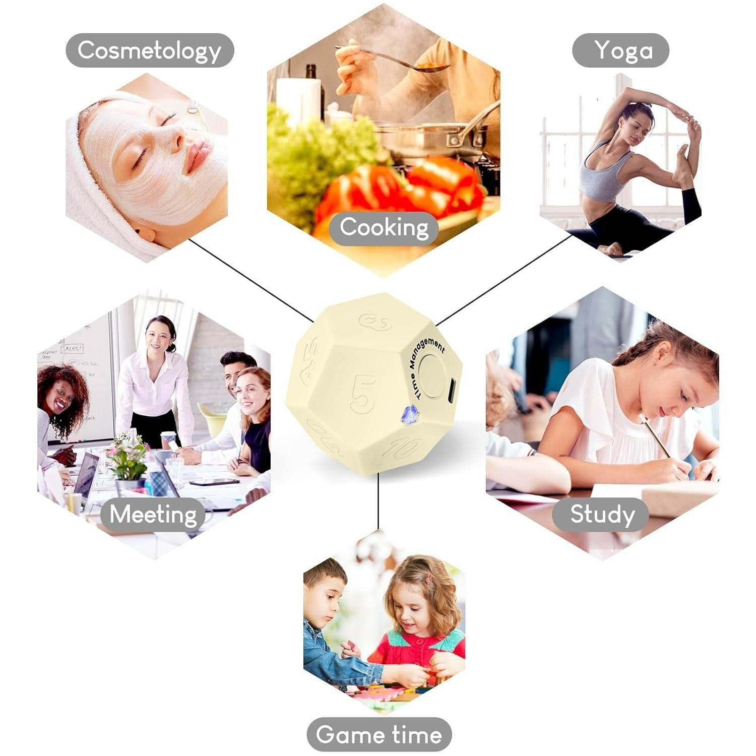 Rotating Cube Clock For Desk And Kitchen - DMC Wholesale