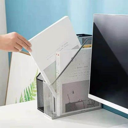 Mesh Metal Desk Book Organiser (1 Compartment) - DMC Wholesale