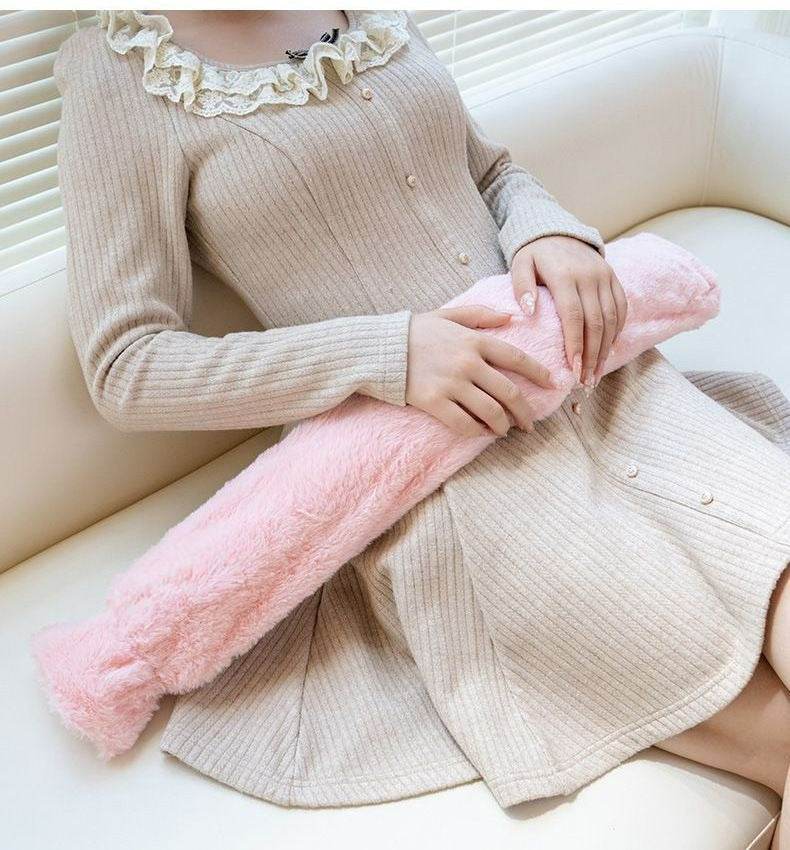 Extra Long Water Injection Hot Water Bottle (Pink) - DMC Wholesale
