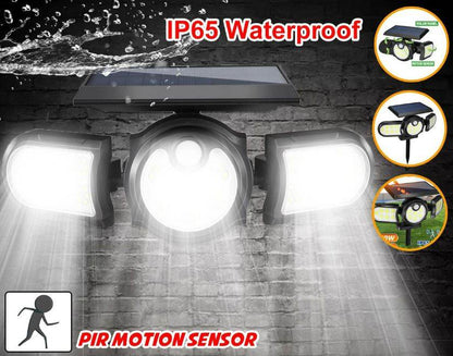 Three Head Induction Motion Sensor Light - DMC Wholesale