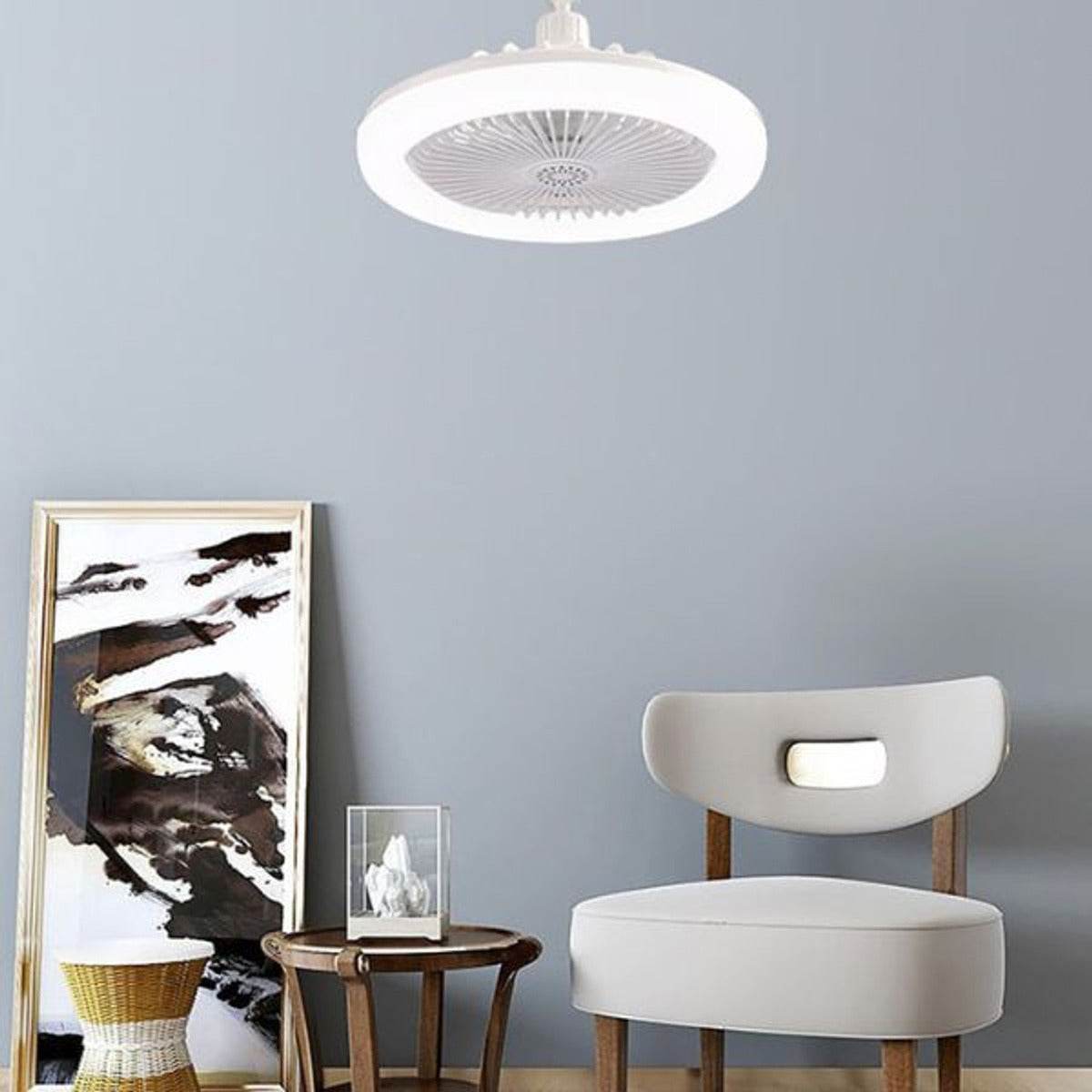 Enclosed Ceiling Fan With Light And Remote - DMC Wholesale