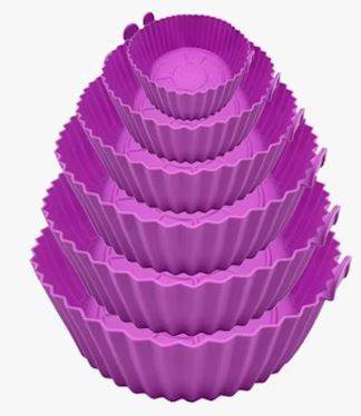 Silicone Air Fryer Liners (6 pcs)(Grey) - DMC Wholesale