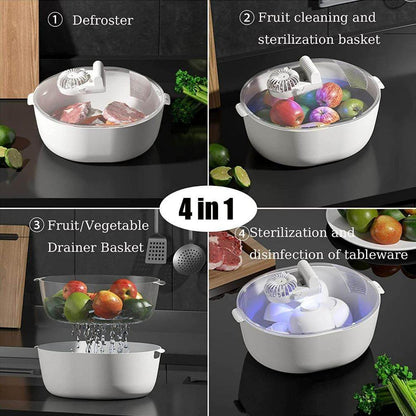 4in1 Defrosting Tray with Drip Basket - DMC Wholesale