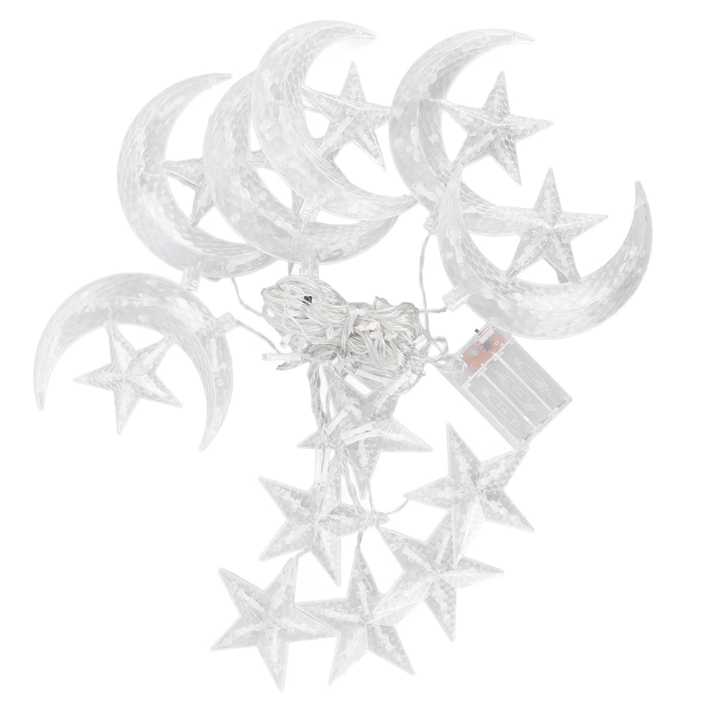 Star On Moon City Battery Operated String Lights (20L)(3M)(Yellow)