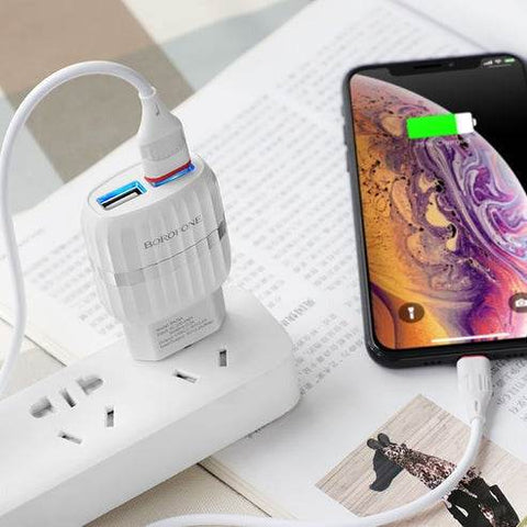 USB Travel Charger (2 Port)(1m)(C-Type) - Alt View