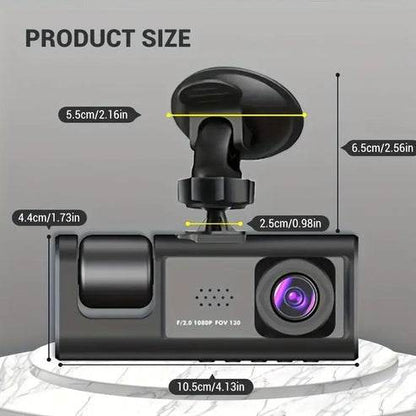 3 Channel 1080p Mini Vehicle Dash Cam - DMC Wholesale