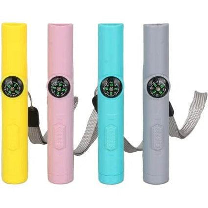 Emergency Whistle Flashlight With Compass And Laser - DMC Wholesale